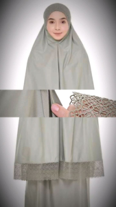 Telekung Cotton Lace Vietnam