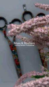 MB Gunting Rambut Flowers X05 6 inches. Stainless steel 440C Barber & Salon