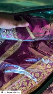Elegant magenta abaya with Gold Embroidery and Beaded Details for Special Occasions
