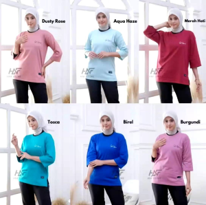 kaos tunik 7/8 kaos tunik polos kaos polos tunik 7/8 kaos wanita polos kaos polos wanita kaos basic tunik kaos lengan 7/8