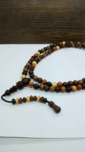 Tasbih Kayu Galih Asem Kombinasi 8 Kayu Langkah A01