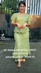 Konveksi Medan Miss Nauli Atasan Brokat Lengan Balon XS-6L Leher Petak - Kebaya Renda Terbaru
