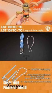 LST103 - LANYARD LENYES LST-103 Gantungan Pendek Casing + Kabel Data Charger Fast Charging Data Cable Tali Gantungan Pendek Untuk HP