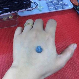 Mặt dây chuyền đeo cổ Hồ Ly và Tì Hưu Lam Ngọc 12mm