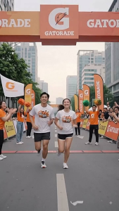 Gatorade Marathon T-shirt Athletic Tee Breathable Lightweight Quick Dry Stylish Running Sportwear