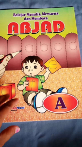 Buku Belajar Membaca Menulis Warnai Abjad Anak PAUD & TK Seri A Uk Besar