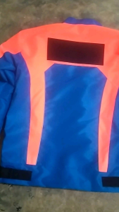 jaket dishub oren biru sudah termasuk logo