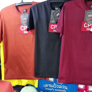 เสื้อยืดซีพีเอสกรอบอกแดง