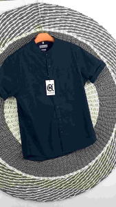 Kemeja Kemko Lengan Pendek Kerah Shanghai Casual Katun Twill High Quality Premium