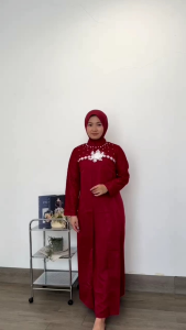 Feodora fashion / Maxi Rosilia / gamis lebaran terbaru / pakaian wanita muslim / gamis syari / dress kondangan (GOOD QUALITY)