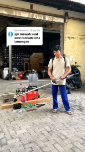 APR AP122PRO mesin potong rumput 4tak panen padi penyiang gulma penggembur tanah potong ranting dahan bajak sawah taman pertanian serbaguna irit awet kuat tanpa asap