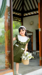 DRESS ANAK PEREMPUAN DRESS ANAK LUCY KOREAN STYLE LINEN PREMIUM