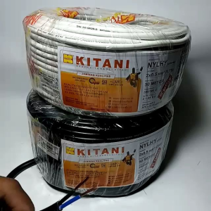 Kabel Nylhy 2x05mm Kitani Panjang 50 meter Kabel Listrik Serabut Warna Hitam Dan Putih Kabel Instalasi Listrik Kabel Nymhy 2x05 mm Kabel.Murah Berkualitas