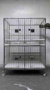 2×3×2 2-LAYER 4-DOORS (½×½ FRAMED) 304 STAINLESS STEEL