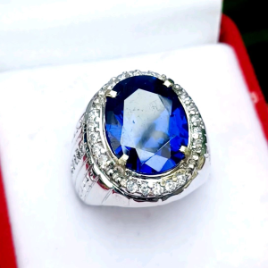 CINCIN BATU BLUE KING SAFIER OVAL CUTTING HIGH QUALITY