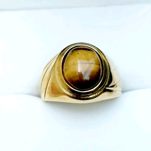 CINCIN BATU AKIK TIGER EYE SIZE KANTORAN