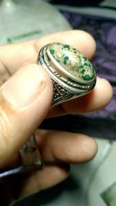 Batu Pirus Persia hijau Urat Emas Kantoran kode 2/24