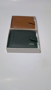 Dompet Kulit Pria Lipat Dua Warna Hitam Dan Cokelat