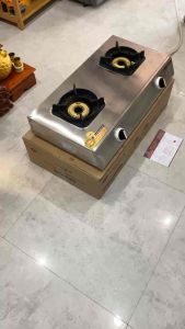 Bếp gas khè 2 Lò Kiềng Vuông Ikura  Lửa Khè Mạnh  Xanh Tiết kiệm Gas Nồi Nào Cũng Bỏ Lên Được