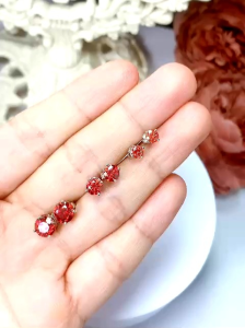 Bông tai bạc mạ bạch kim moissanite 4ly kèm kiểm định