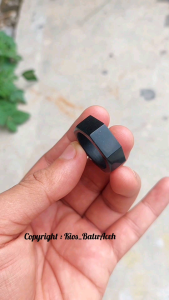 Cincin Batu Giok Black Jade Original Asli Aceh Cutting Baut