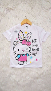 KFS 47 Atasan Baju Anak Perempuan Kaos Hello Kitty Kiwoyo 1-10 Tahun