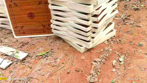 Meja karambol Sedang Komplit Ukuran 80x80 cm