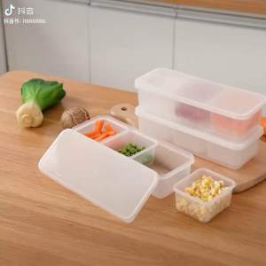 Kotak penyimpanan 3-grid untuk bawang 三格葱姜蒜收纳盒 (1套3个) Onion ginger and garlic storage box