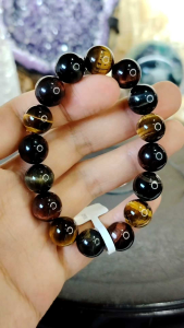 Natural Brazil Premium Grade Mixed Tiger Eye Crystal Beads Bracelet MG03 #CrystalBracelet #TigerEyeCrystal