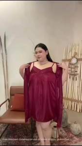 Baju Tidur Wanita Kimono Tricot Setelan 2in1 Ukuran Jumbo Lingkar Dada 135cm