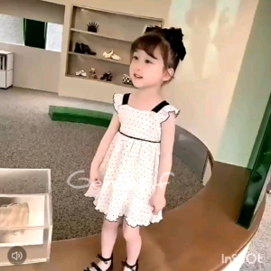 (2-8 tahun) KH6-238 Dress princess pendek anal perempuan pita belakang korean style