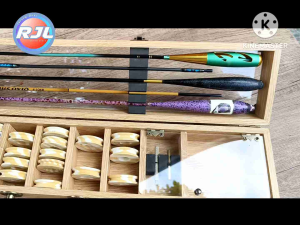 กล่องอุปกรณ์ตกกุ้ง ทรงสูง งานไม้แท้ 5-6คัน รหัส LMV56 ขนาดมาตรฐาน 61Cm หลากหลายสี ให้เลือก สวยๆ