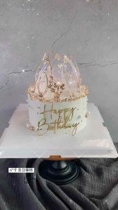 Crown cake topper decoration / princess crown Ready Stock珍珠网纱 皇冠蛋糕装饰网红女王款