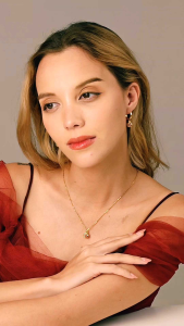 Vachana - Red Fire CZ Pomegranate Necklace (สร้อยทับทิม)