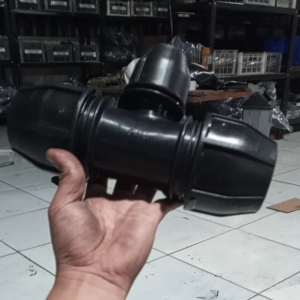 Sambungan Pipa HDPE Reducer Tee Ukuran 50x32 mm atau 1 1/2 x 1 Inci
