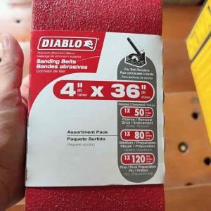 Diablo 4 in. x 36 in. Assorted Belt (50 80 120-Grit) (3-Pack)