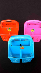 tempat sendok garpu tempat penyimpanan serbaguna organizer bahan plastik 4 sekat