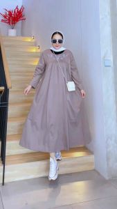 Pinixxo - Midi Dress / Long Tunik Terbaru kaos combed 24s