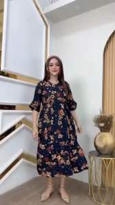 DASTER HALIZA / DRESS LENGAN 7/8: Pakaian Sehari-hari Nyaman