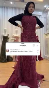 Bahan Kebaya Mewah !! Kain Tulle Payet Premium | High Quality | Penuh Payet | Kain Meteran