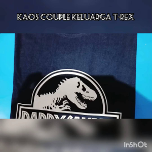 Kaos Couple Keluarga | Kaos Custom Nama Keluarga Desain Jurassic Park