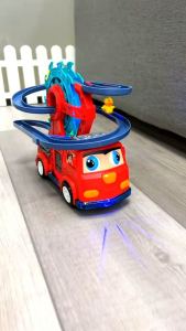 Mainan Anak Mobil Pemadam Perosotan Putar Bebek
