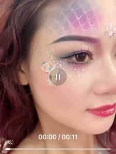 Stunning Super Fairy French High Appearance Level Princess Makeup Butterfly Face Decorative Stickers