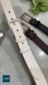 เข็มขัดหนังแท้หัวเหลี่ยมหัวขาวมุกหัวเงิน หนังนิ่มสวย 1.3 เช่นชูฟ้า สวยงาม อยากประสบการณ์ ที่รอบคล้องกับ เช่นชูฟ้า ผู้ชาย