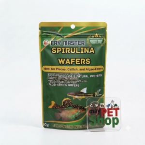 Fry Master Spirulina Wafers - Nutrient-Rich Algae-Based Food for Plecos Catfish and Algae-Eaters - 50g