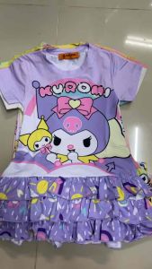 (12-50kg) đầm váy bé gái - bèo tầng- thun lạnh đẹp mịn mát bền màu form rộng thoải mái  4656