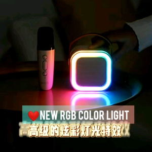 AUDIO MIKROFON MUDAH ALIH | MINI KARAOKE | PORTABLE MICROPHONE AUDIO丨WIRELESS MICROPHONE | WIRELESS KARAOKE WITH MICROPHONE *NEW RGB COLOR LIGHTING