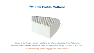Mandaue Foam Flex Profile | Orthopedic Egg Crate Foam for Pressure Relief | 10 Years Warranty