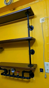 ชั้นโชว์ Pipe Loft style 200x100x20 cm