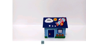 Celengan Flanel Bentuk Rumah Tabungan Anak Karakter Bisa Tempel Nama